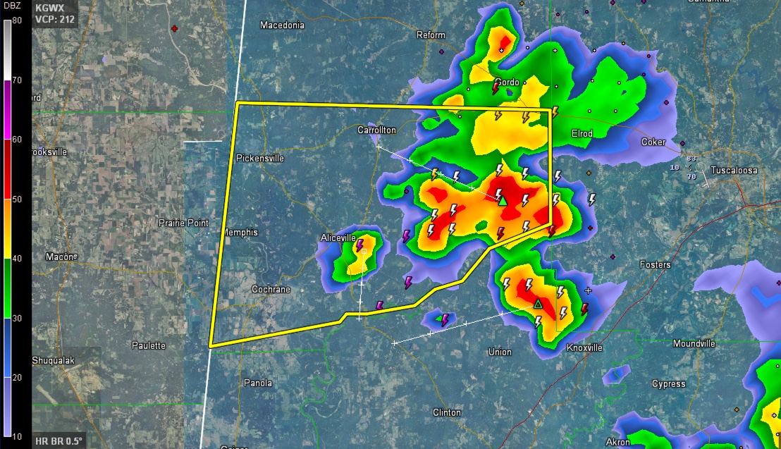 Severe Thunderstorm Warning for Pickens County