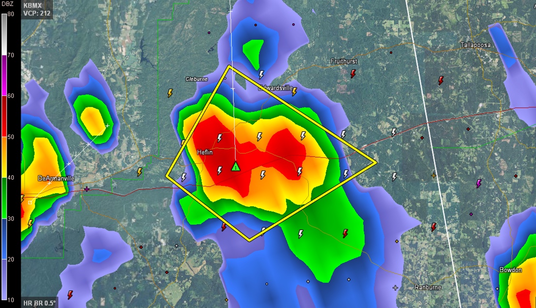 Severe Thunderstorm Warning for Cleburne County