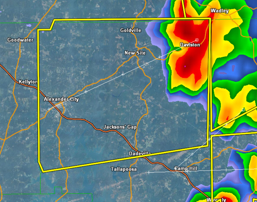 Severe Thunderstorm Warning Tallapoosa County til 800PM The Alabama