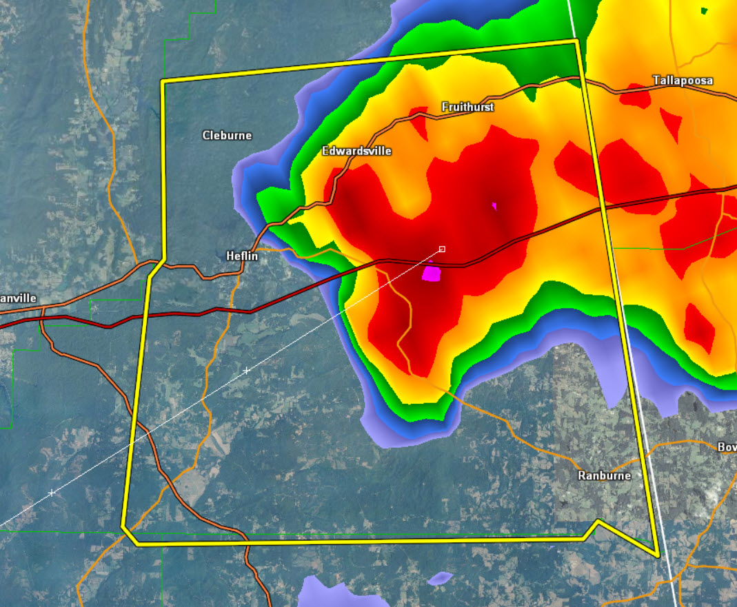 Severe Thunderstorm Warning Cleburne County til 815PM The Alabama Weather Blog