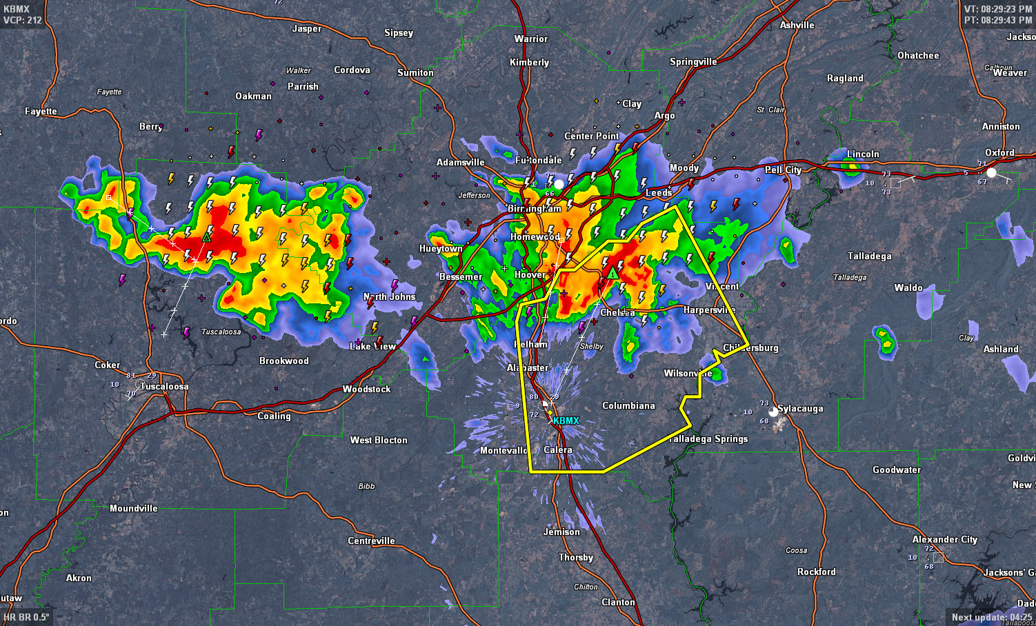 Severe Thunderstorm Warning for Much of Shelby County