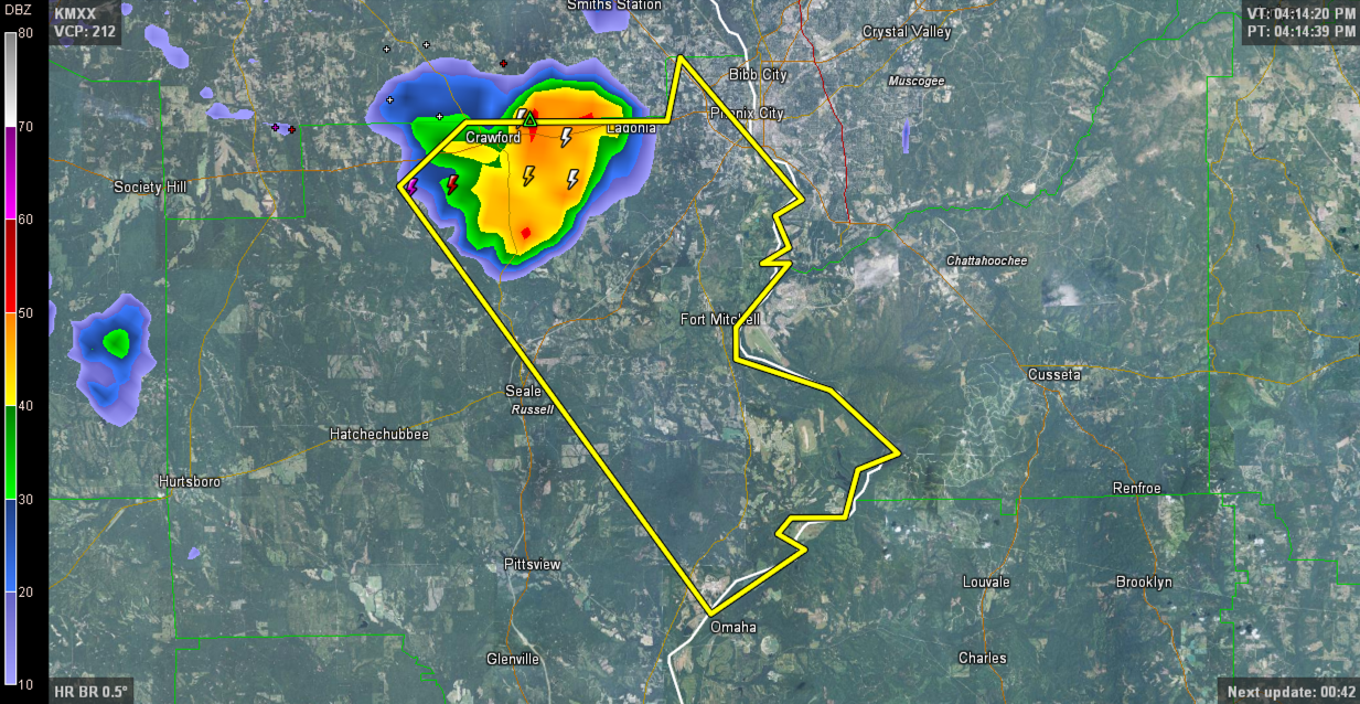 Severe Thunderstorm Warning: Russell County