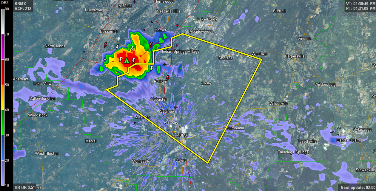 Severe Thunderstorm Warning for Parts of Shelby County