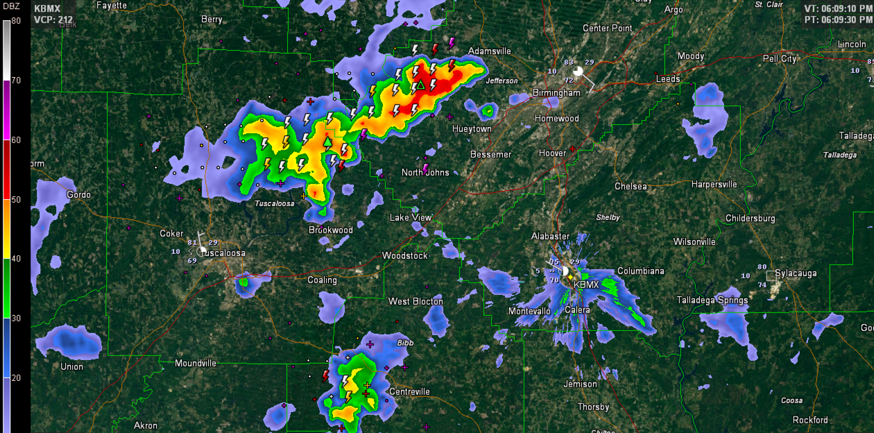 Strong Storms Approaching Parts of Birmingham Metro