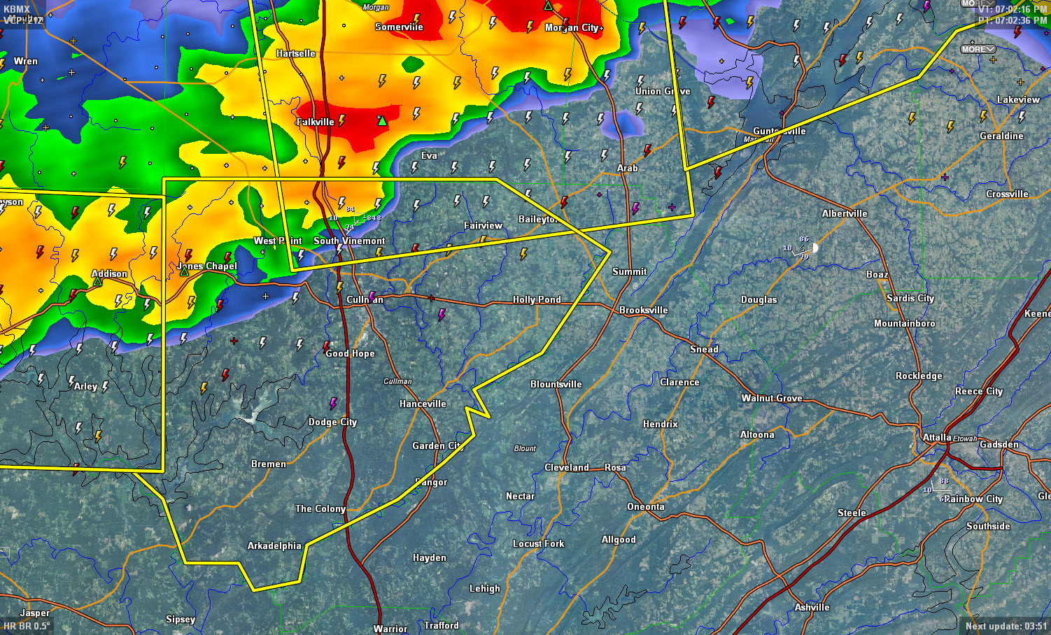 Severe Thunderstorm Warning for Cullman County