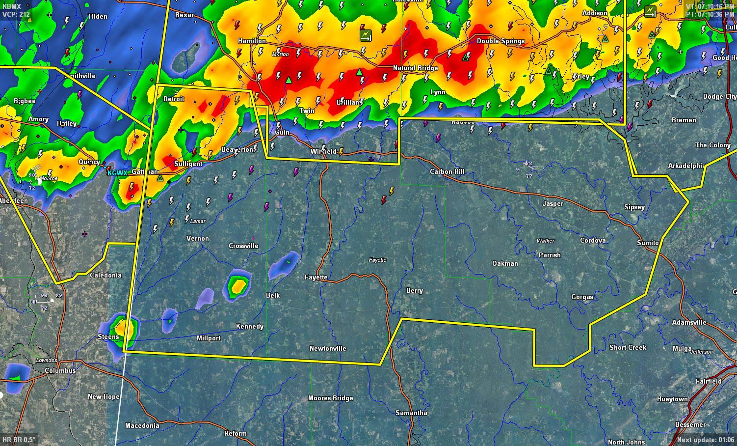 Severe Thunderstorm Warning Lamar, Walker and Fayette The Alabama