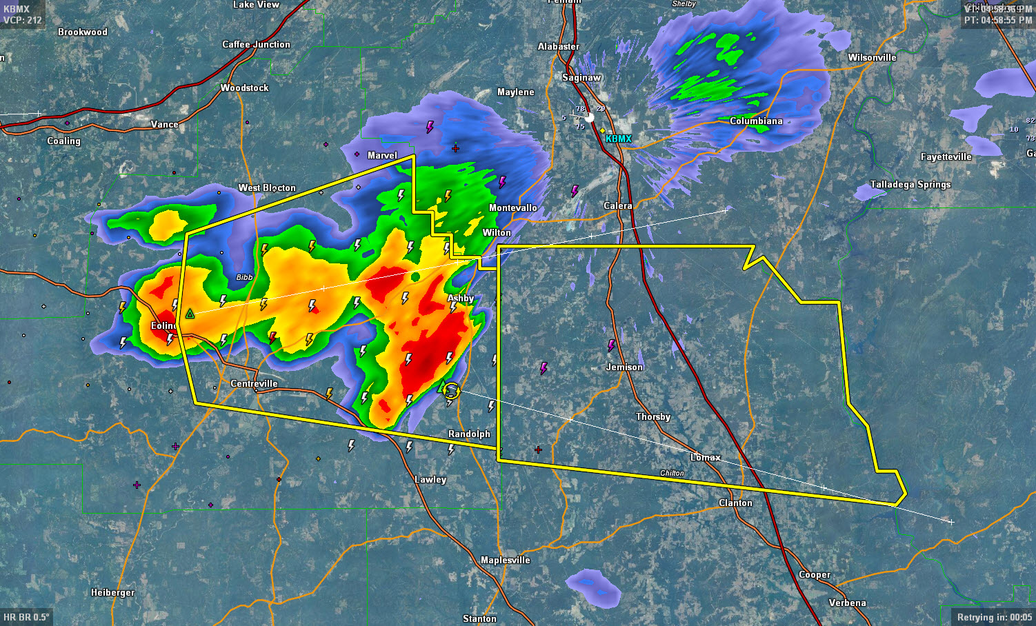 Severe Thunderstorm Warning for Chilton County