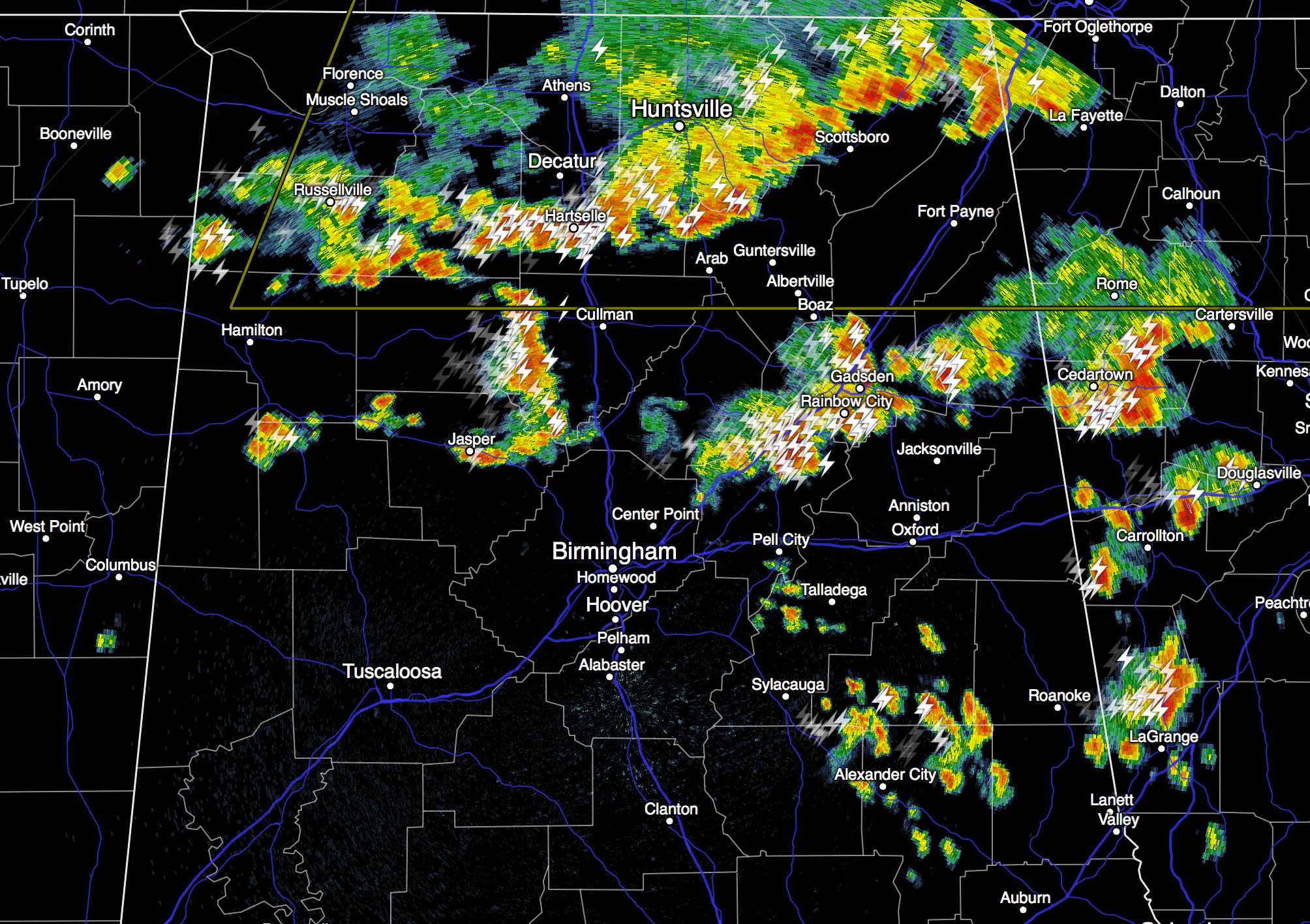Strong Storms Over North Alabama