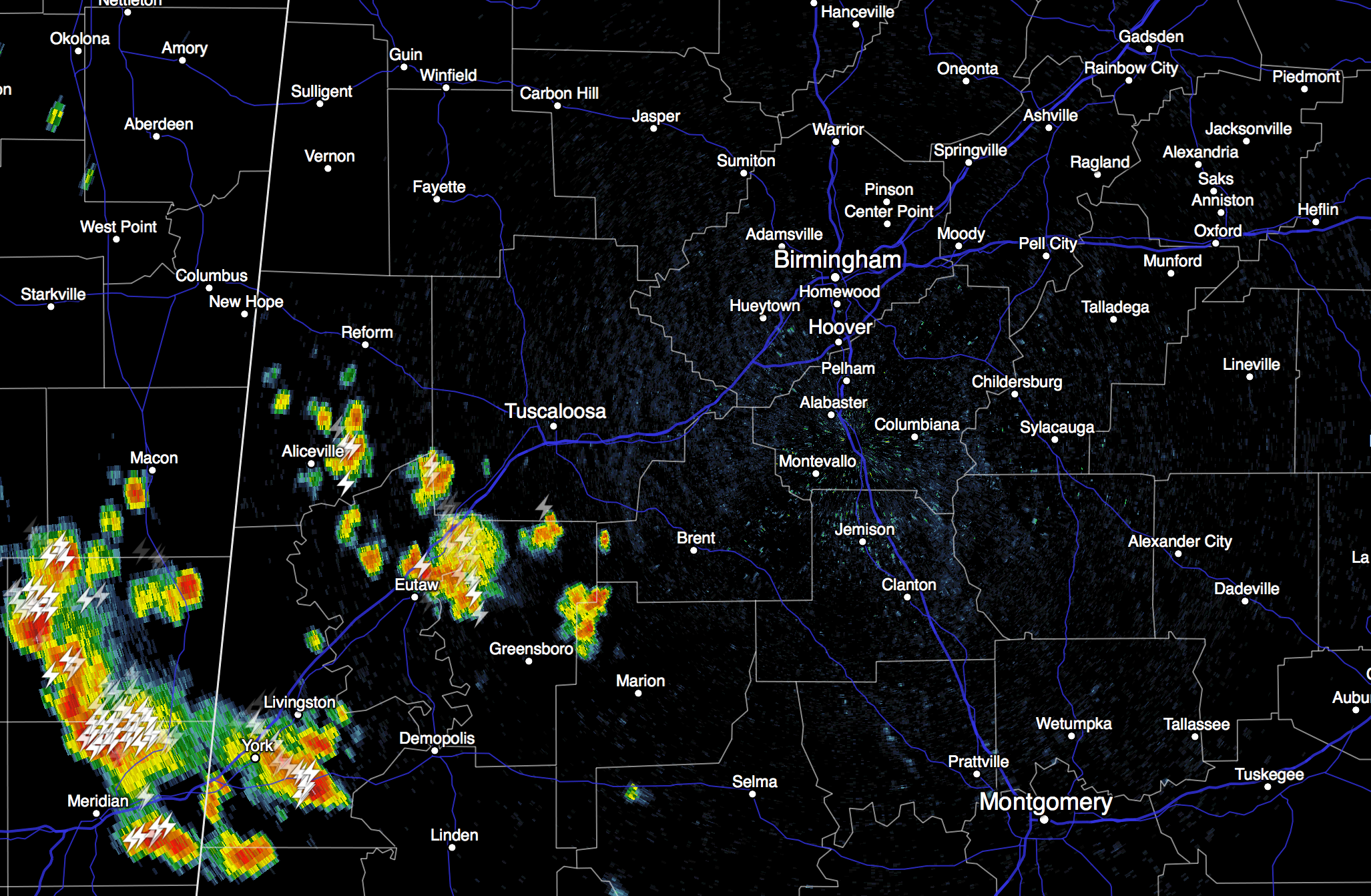A Few Storms Over West Alabama