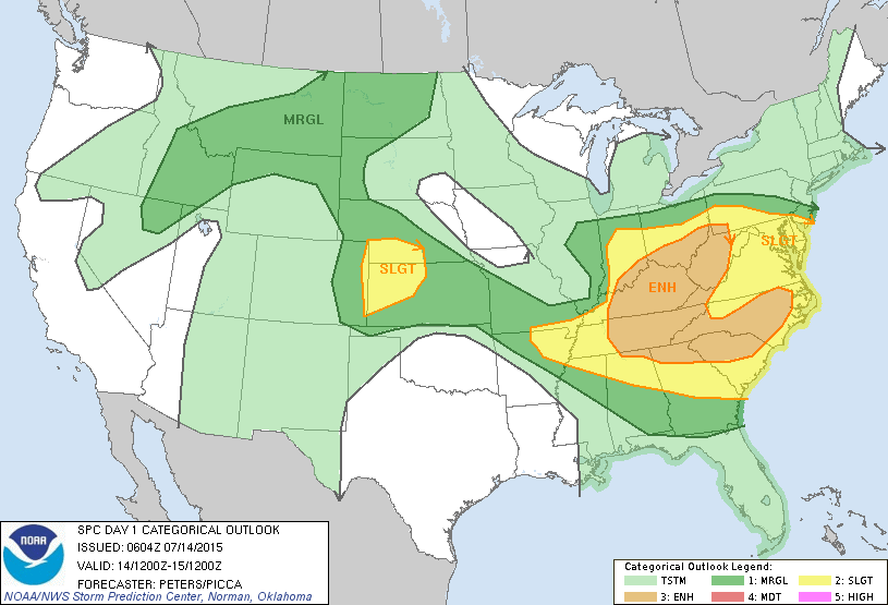 Strong Storms Possible Later Today/Tonight