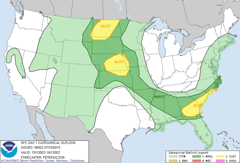 A Few Scattered Storms Later Today