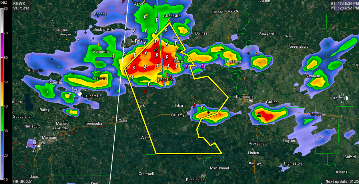 Severe Thunderstorm Warning for Sumter County