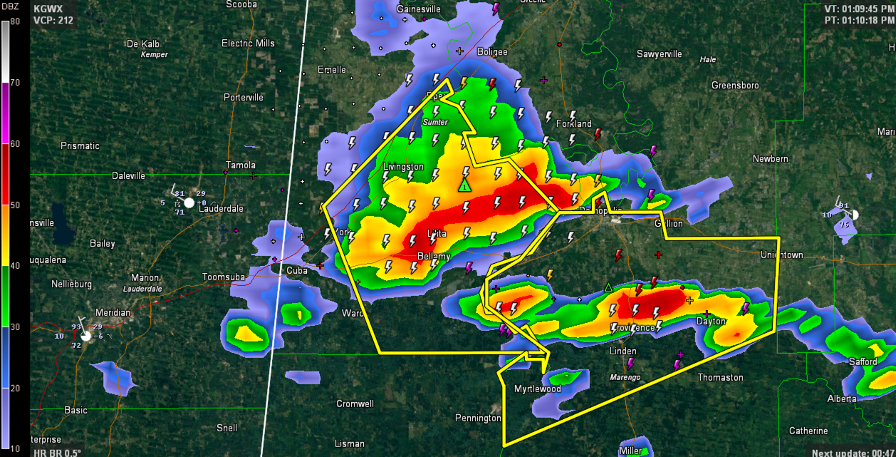 Severe Thunderstorm Warning for Marengo County The Alabama Weather Blog