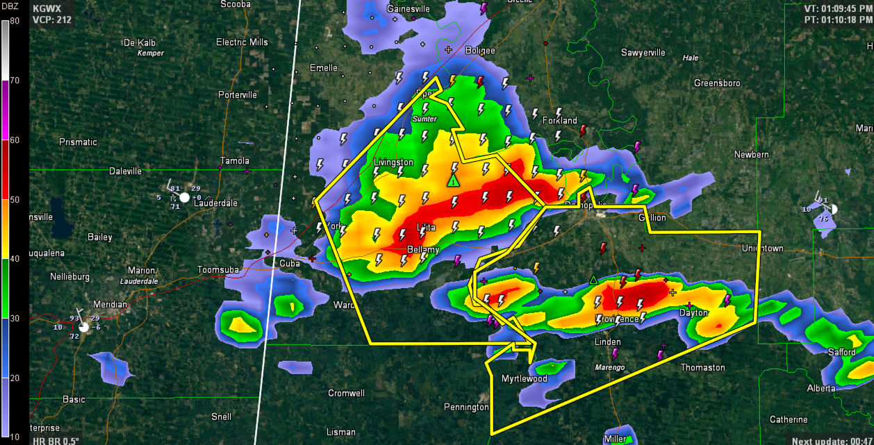 Severe Thunderstorm Warning for Marengo County