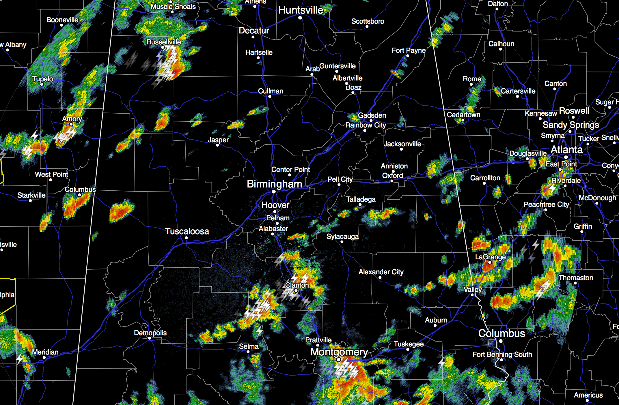 Strong Storms Across Alabama