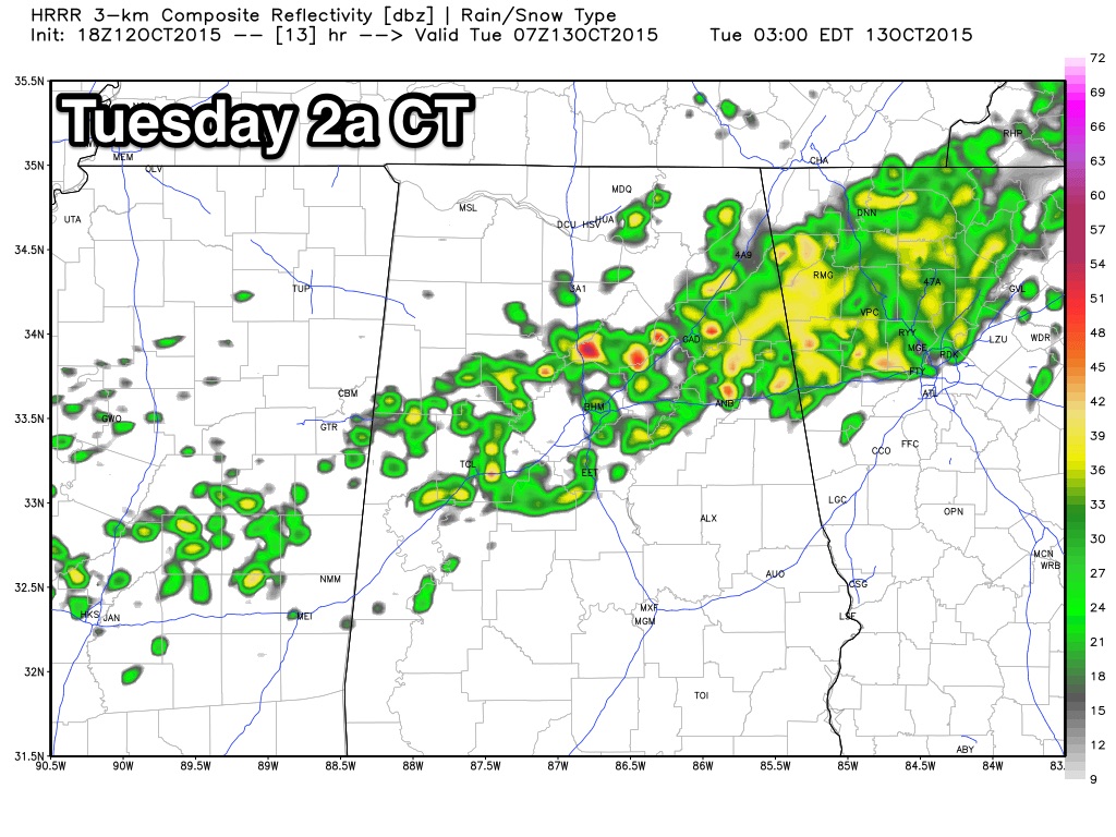 Showers/Storms Late Tonight