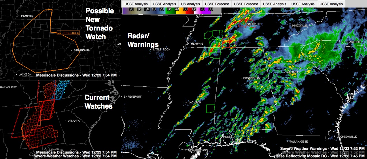 New Tornado Watch Possible Soon for Northwest/Central Alabama