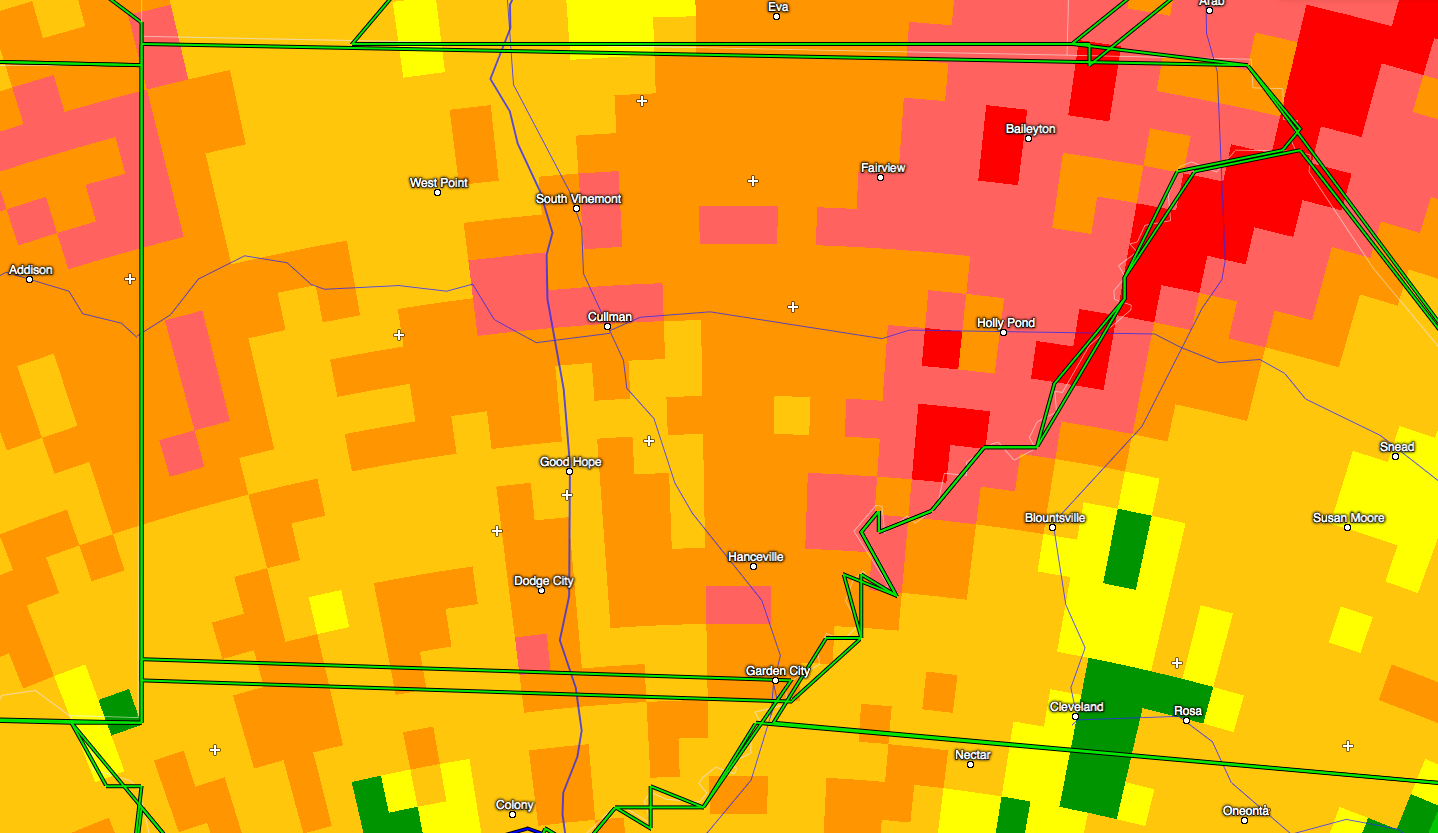 Flash Flood Warning for Cullman County