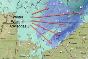 Winter Weather Advisories to our Northeast