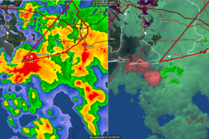 Likely Tornado Approaching Gulf Shores, Orange Beach and Pensacola
