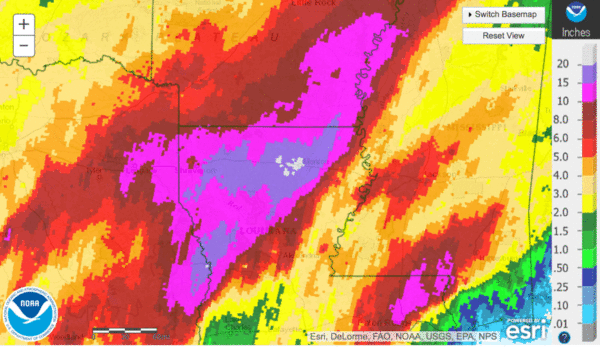Impressive rainfall totals from this week across the Arklatex. 