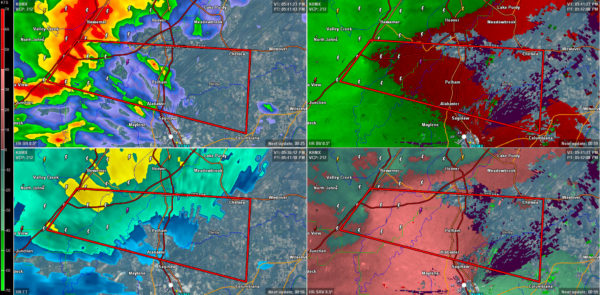 Tornado Warning Shelby, Southern Jefferson