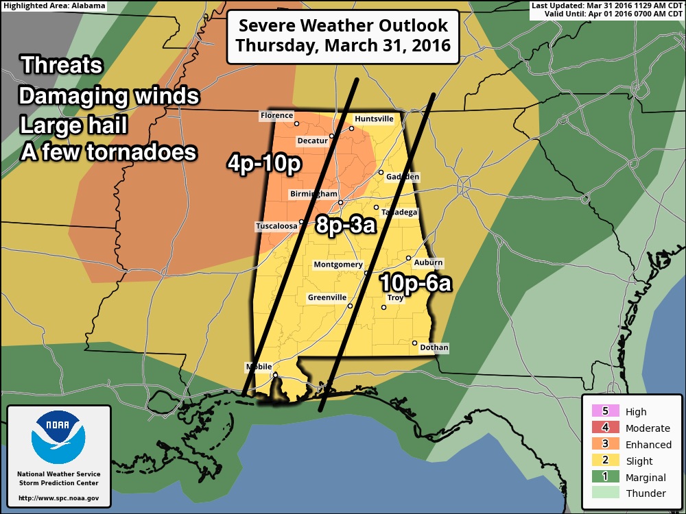 Updated Timeline The Alabama Weather Blog