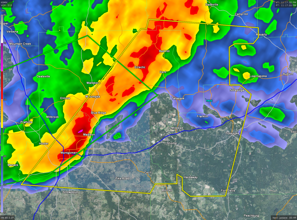 Severe Thunderstorm Warning Macon, Elmore, Montgomery & Tallapoosa Counties Until 1200 AM CDT