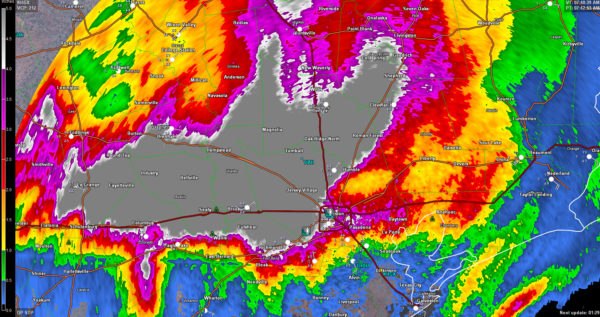 Up to 15 inches of rain has fallen in areas west and northwest of Houston this morning.  