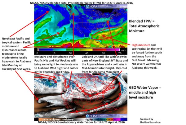 Apr 4, 2016 Wx Features for Alabama for the Next Week