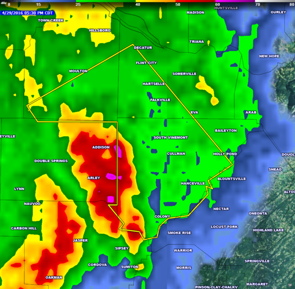 Severe Thunderstorm Warning Southwestern Southern Lawrence