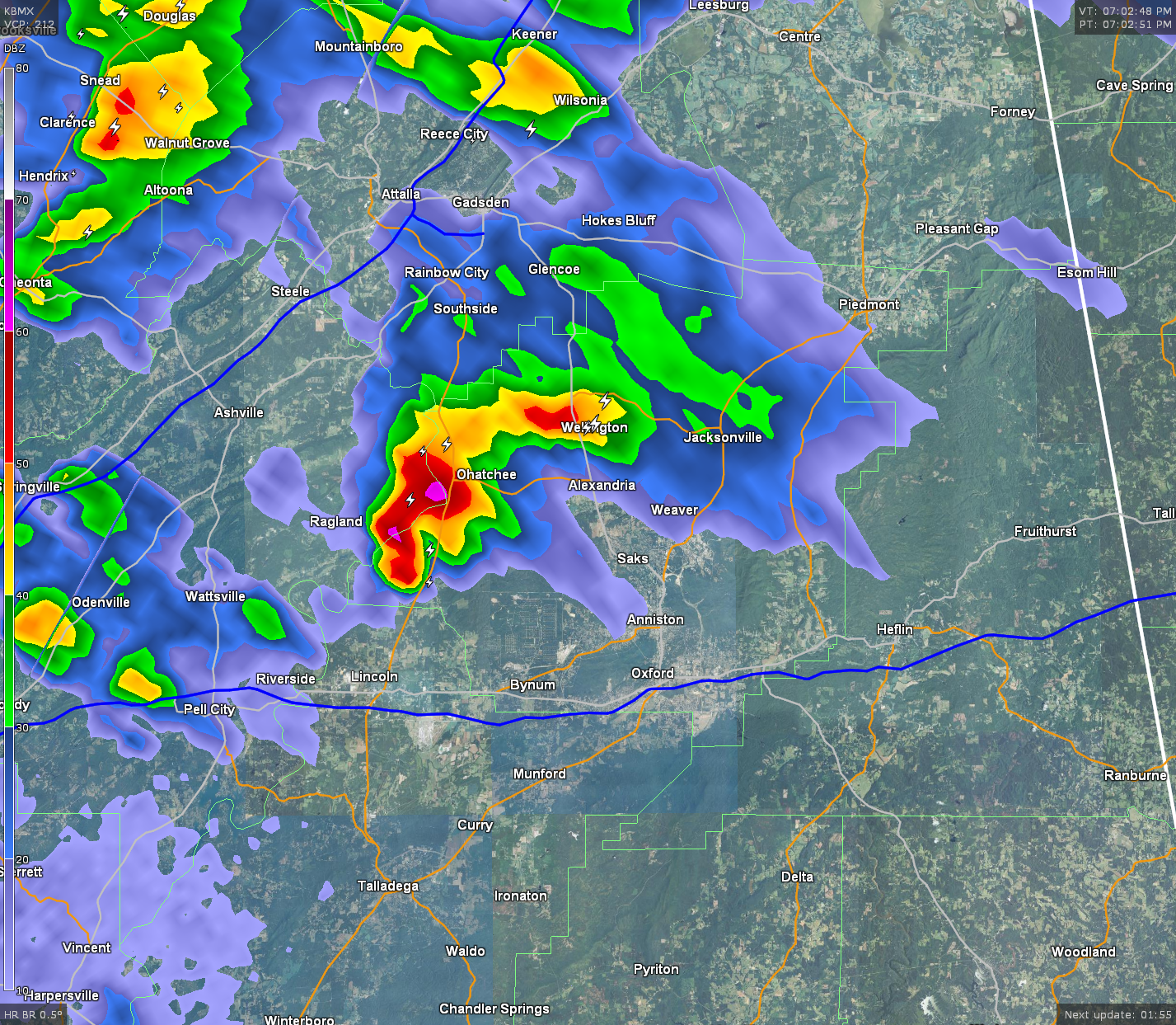 Significant Weather Advisory for Calhoun and St. Clair Counties Until 7