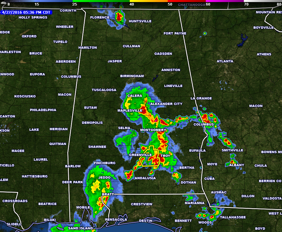 Radar Check at 600 PM for North/Central Alabama The Alabama Weather Blog