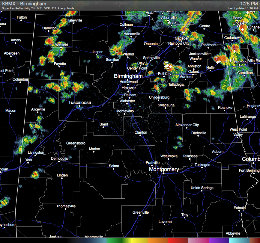 Radar Check at 130PM The Alabama Weather Blog