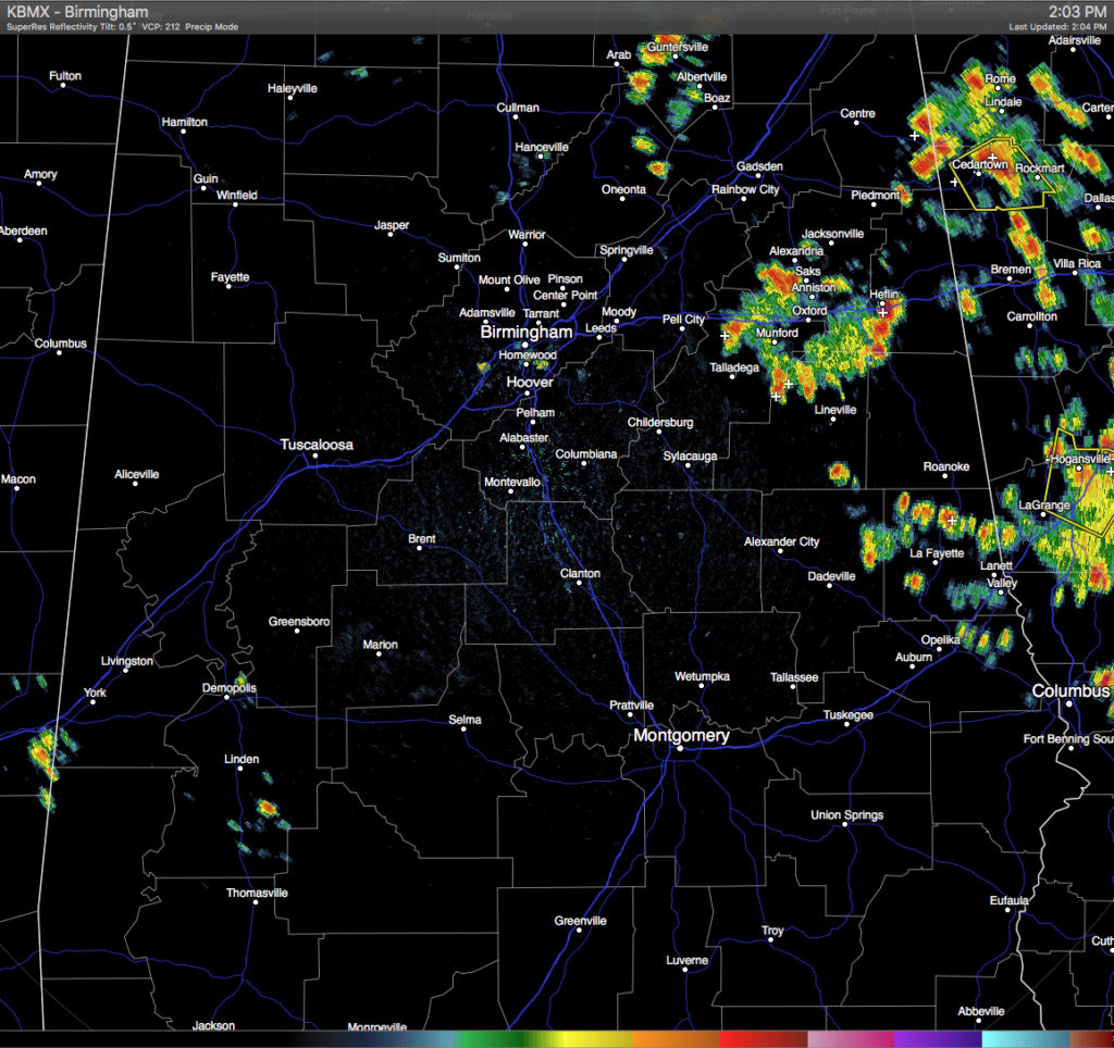 Radar Check at 210 PM The Alabama Weather Blog