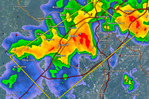 Severe Thunderstorm Warning Jefferson County, Including Downtown Birmingham