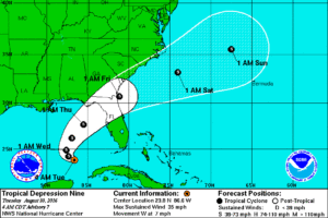Tropical Action Stays East Of Alabama