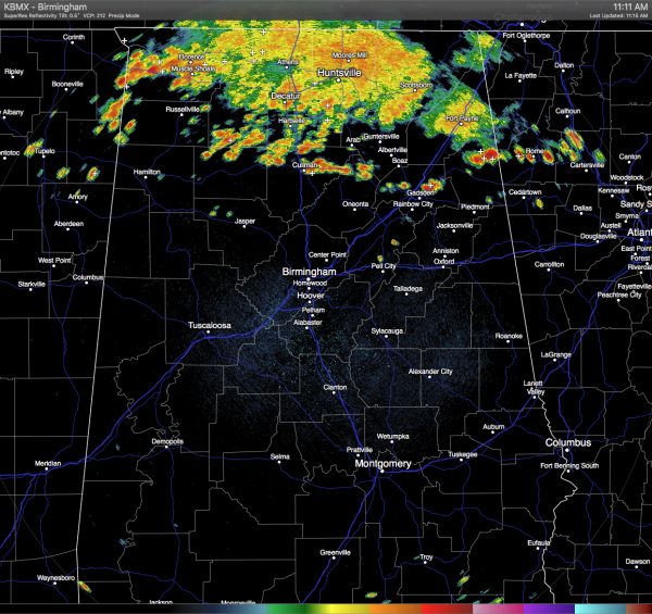 Midday Nowcast Will A MCS Bring Much Needed Rainfall to Central AL