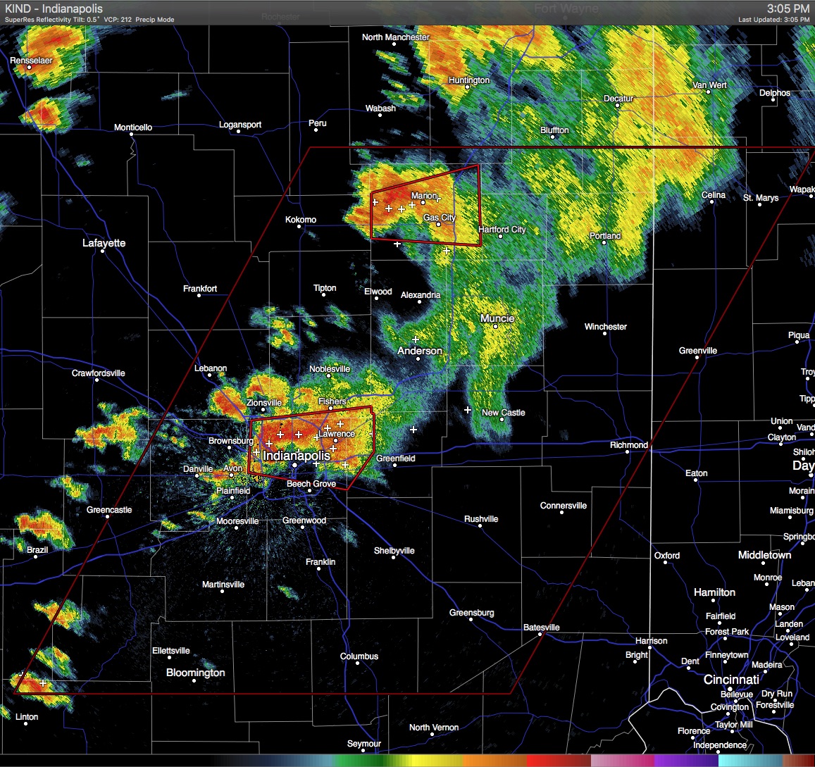 Severe Weather In Progress in Indiana, Multiple Tornado Warnings The