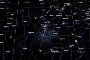 A Few Showers Out There At Midday in Central Alabama