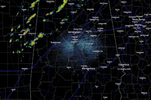 I See Some Rain On The Radar At Midday In Central AL