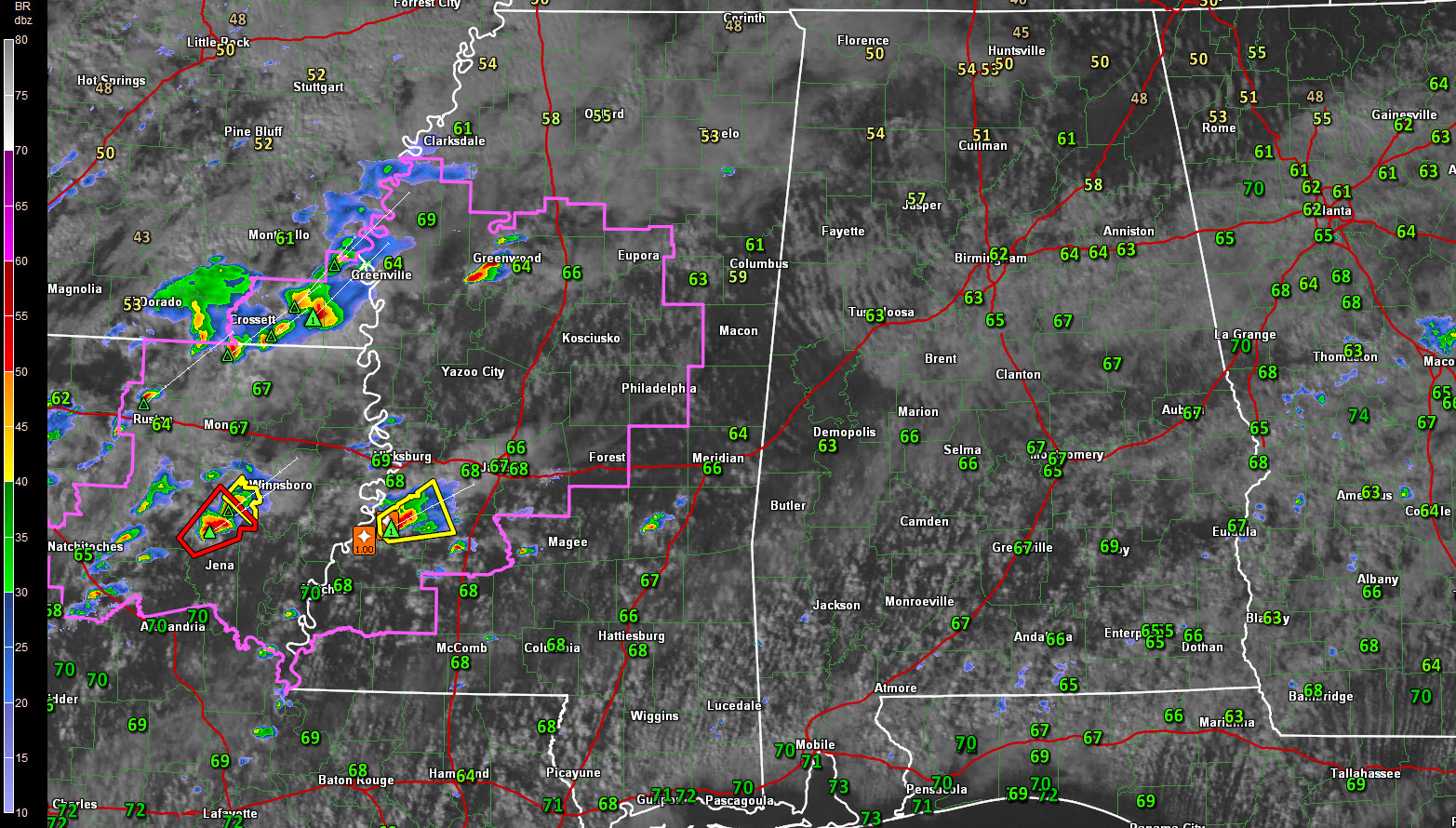 Tornado Watch Issued for Parts of Louisiana, Arkansas and Mississippi