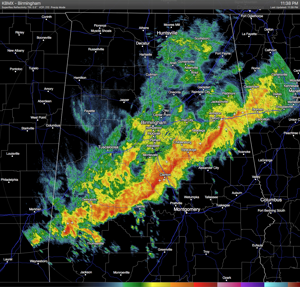 Midnight Update Squall Line Continues To Push To The East The