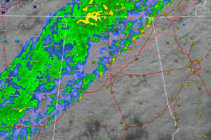 Temperature Has Fallen from 70F to 56F in 14 minutes in Tuscaloosa