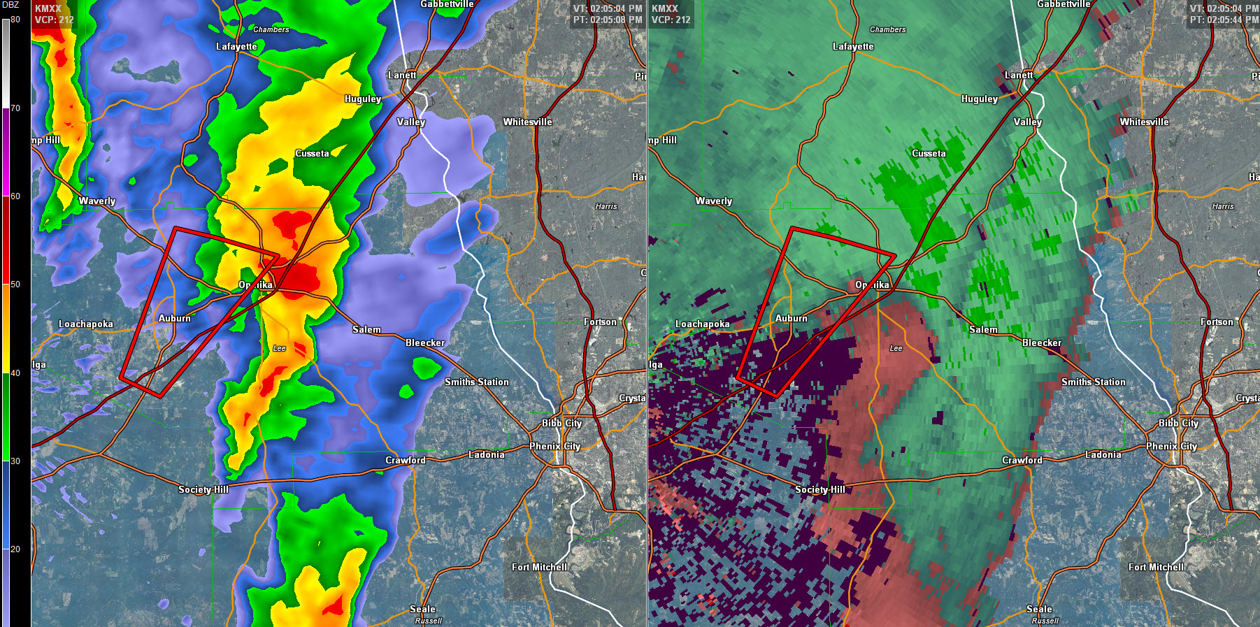 Tornado Warning Continues For Lee County Until 215 Pm Cst The Alabama Weather Blog 