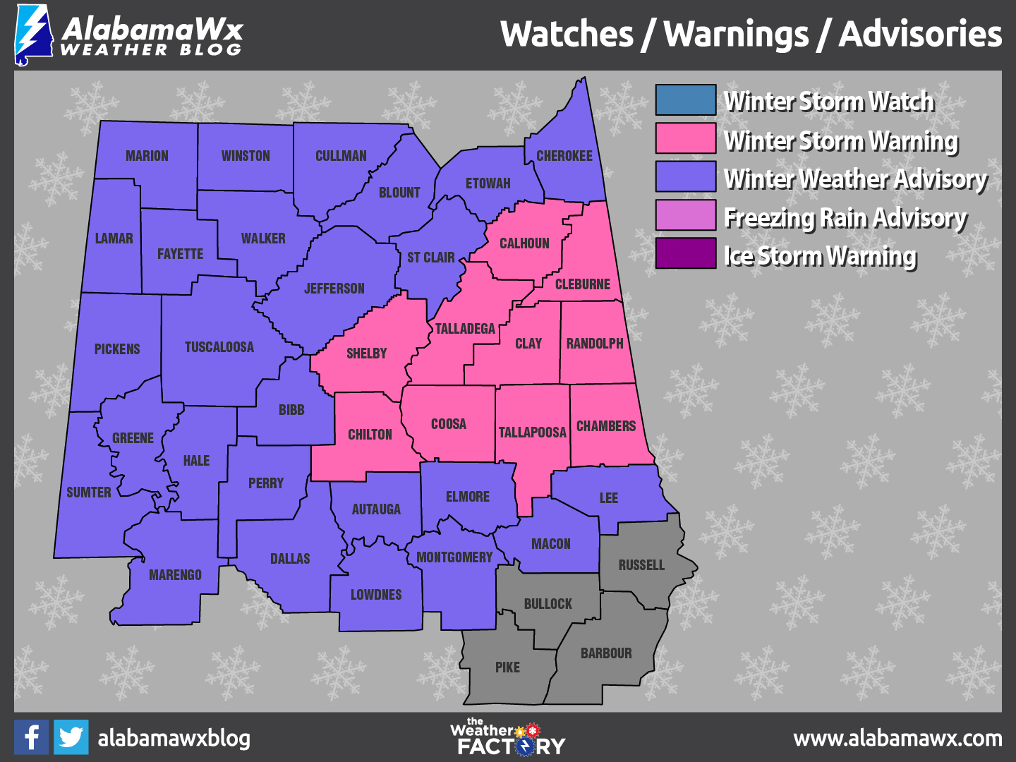 Winter Storm Warning & Winter Weather Advisory Now Up For Central