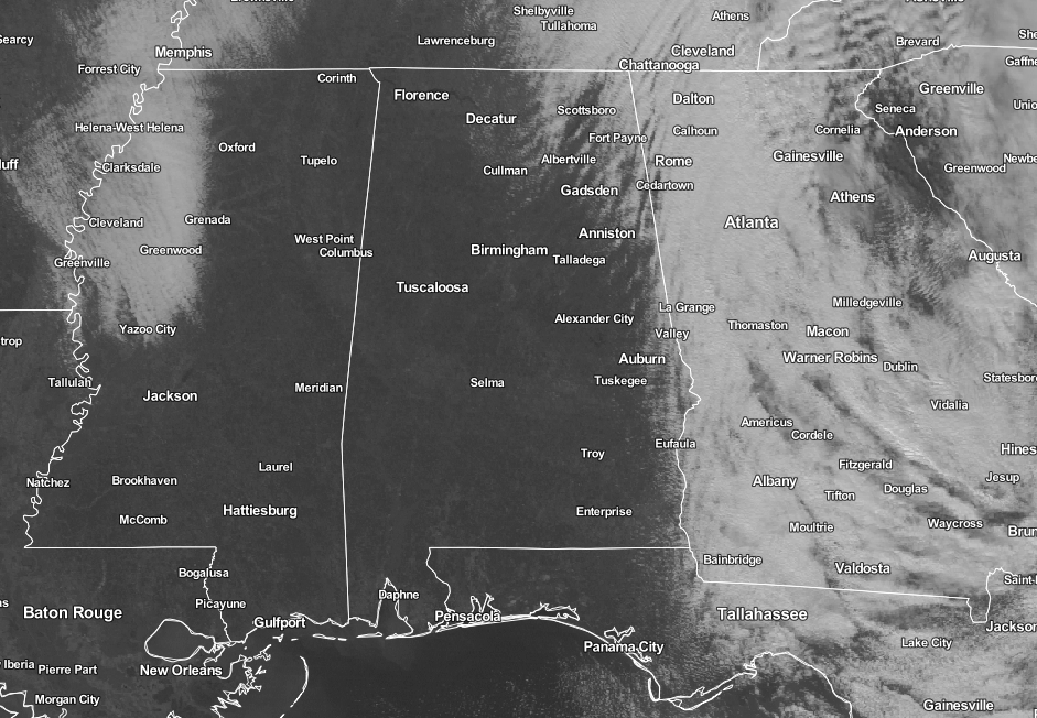 A Beautiful But Windy Midday Across Central Alabama : The Alabama