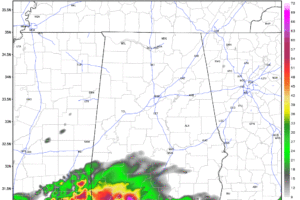 An Update on  the Alabama Weather Situation at 9:45 p.m.