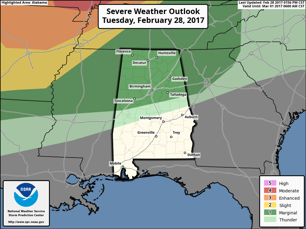 A Quick Update On Alabama’s Weather Situation At 230PM The Alabama