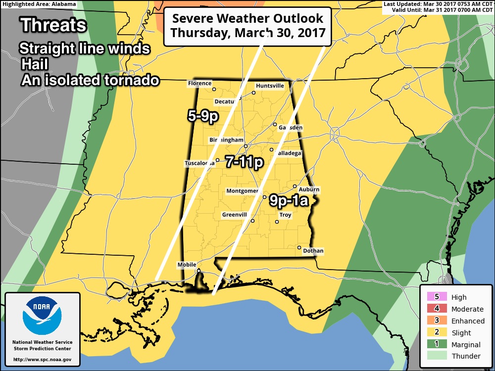 Severe Storms Possible Later Today/Tonight The Alabama Weather Blog